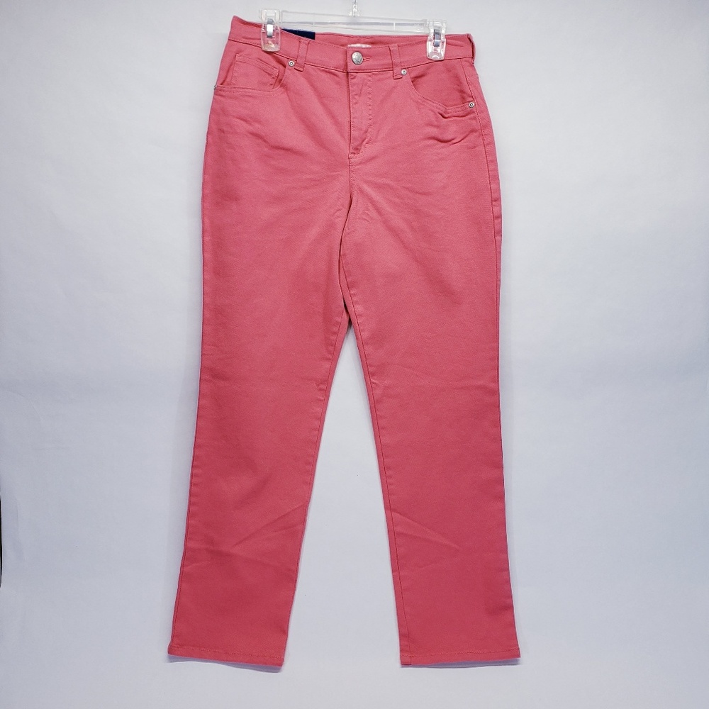 Basic Editions Pink Classic Fit Straight Leg Pants